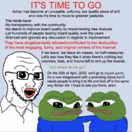 4chan 8chan amphibian animal arm clothes friendship frog glasses green green_skin greentext hand infographic janny nas:pepe oh_my_god_she_is_so_attractive open_mouth pepe pepe_the_frog soyjak_party stubble subnas:apu text tshirt variant:soyak // 1023x1024 // 1006.7KB