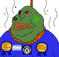4chan 4cuck award bnwo jartycuck pepe tranny variant:meximutt // 888x849 // 103.1KB
