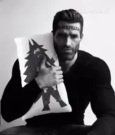 animated based beard blackpill blackpilled body_pillow buff ear eyebrows forehead_lines fundamental_paper_education gray_skin grayscale grey_skin greyscale hair holding_object meta:ai_generated meta:not_oc miss_circle muscles muscular_male nas:gigachad nose paper pixverse_ai text