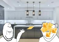 bald cheese clean_shaven closed_mouth deformed double_chin ear food holding_object irl irl_background kitchen looking_at_you small_eyes smile soyjak stubble subvariant:michijak subvariant:wholesome_soyjak teeth throw throwing transparent_background variant:gapejak variant:impish_soyak_ears // 2100x1500 // 1.9MB