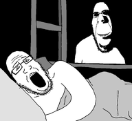 bed glasses inminent_rape ominous open_mouth pillow scared shadow stubble subvariant:hornyson variant:cobson variant:markiplier_soyjak // 1730x1576 // 112.5KB
