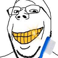 animated beard ext=gif eyebrows glasses stubble teeth tooth toothbrush variant:gapejak // 600x800 // 217.3KB