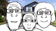 3soyjaks couple female glasses hair house irl_background male smile stubble subvariant:female_markiplier subvariant:lawrence subvariant:neutralplier variant:markiplier_soyjak wholesome // 1367x745 // 205.5KB