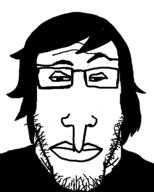 closed_mouth clothes glasses hair incredibox lips long_nose raised_eyebrow soyjak stubble variant:markiplier_soyjak // 598x747 // 60.4KB