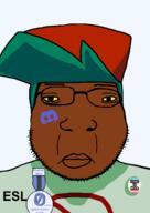 award badge brown_skin clothes discord discord_logo_facial_mark esl facial_mark flag:minor_attracted_person fnf_pedo front_facing glasses green_hair hair hat lips looking_at_you love_is_love medal neutralplier_award series:esl_pedo_league stubble subvariant:chudjak_front subvariant:massjak subvariant:massjak_front variant:chudjak variant:gapejak yellow_sclera // 957x1350 // 53.2KB