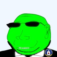 bald central_intelligence_agency cia_nigger clothes glasses glowing green_skin necktie subvariant:massjak subvariant:wholesome_soyjak suit suit_and_tie template trend:glowie variant:gapejak // 1200x1200 // 173.9KB