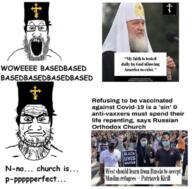 angry beard black_lives_matter christian_cross christianity coping eastern_orthodox glasses hair irl_image news orthodox orthodox_cross russia seething stubble sweating text vaccine variant:markiplier_soyjak // 750x739 // 627.5KB