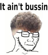 closed_eyes closed_mouth glasses hair it_aint_bussin its_over soyjak stubble text variant:soyak zoomer // 588x682 // 262.0KB