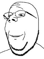 beard glasses looking_to_the_left smile subvariant:gapejak_34 subvariant:wholesome_soyjak variant:gapejak // 600x800 // 12.2KB