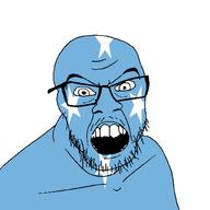 angry country flag glasses jacksepticeye looking_at_you micronesia mustache open_mouth soyjak stubble teeth variant:feraljak youtube // 1500x1500 // 29.0KB