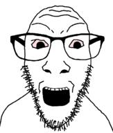 animated bloodshot_eyes coping crying ext=gif glasses hand open_mouth red_eyes seethinge soyjak stubble variant:dylanjak // 552x650 // 194.9KB
