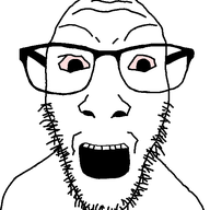 animated bloodshot_eyes coping crying ext=gif glasses hand open_mouth red_eyes seethinge soyjak stubble variant:dylanjak // 552x650 // 194.9KB