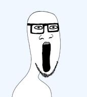 bald beard big_head eyes glasses nose nuvariant open_mouth soyjak transparent_background variant:bebabujak // 2459x2744 // 679.6KB