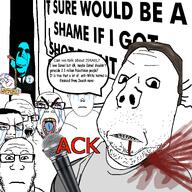 assassination blood charlie_kirk closed_mouth crying glowie glowing green_skin jewish_nose microphone mossad neutral open_mouth subvariant:neutralplier subvariant:scholar tear variant:bernd variant:chudjak variant:cobson variant:gapejak variant:markiplier_soyjak variant:soyak variant:vlodson white_background white_skin // 2000x2000 // 1.4MB
