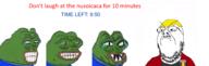 amphibian angry challenge frog glasses laughing nas:pepe nate nusoicaca pepe_the_frog soyjak stubble text variant:gapejak white_background // 1920x613 // 602.3KB