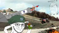 3soyjaks artillery beret bosnia bosniak bosnian fire flag:bosnia_and_herzegovina flag:yugoslavia ghost irl_background its_over josip_broz_tito military_beret quran quran_2:154 quran_verse sproke subvariant:wholesome_soyjak text tito trvthnvke variant:gapejak variant:soyak vehicle verse war yugoslav_wars yugoslavia // 1110x622 // 1.3MB