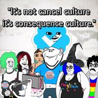 arm badge bloodshot_eyes brain brainlet clothes crying drool ear fat gay hair hand handmaiden hat meme mustache press pronouns smile soyjak stubble text tranny twitter twitter_checkmark variant:impish_soyak_ears variant:wojak witch xbox_360_kid // 1080x1080 // 136.8KB