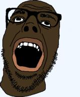 black_skin glasses lips negro nigger open_mouth stubble variant:dubbbzjak // 299x360 // 11.4KB