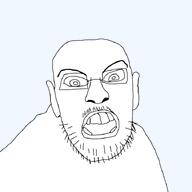 antialiased eyebrows glasses iris jacksepticeye open_mouth series:cobson_killerz stubble transparent_background variant:feraljak // 720x720 // 74.8KB