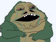 bloodshot_eyes crying ias jabba_the_hut open_mouth soyjak star_wars stubble variant:unknown // 900x675 // 71.9KB