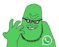 app glasses green_skin grin hand logo stubble variant:syndromejak whatsapp // 557x446 // 90.5KB