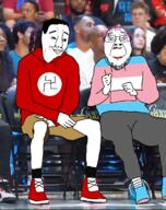 2soyjaks beard chopped_chin closed_mouth clothes flag:nazi_germany flag:transgender_pride_flag full_body glasses hair happy hoodie shoe smile swastika traced tranny troon variant:bernd variant:chudjak // 1178x1486 // 1.0MB
