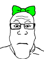 bowtie closed_mouth eyelashes glasses looking_at_you neutral subvariant:neutralplier variant:markiplier_soyjak white_background // 600x800 // 78.1KB