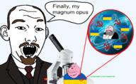 atom brown_beard brown_eyebrows brown_hair brown_mustache clothes communism ear goatee hair hammer_and_sickle karl_marx lenin microscope mustache obsessed_brimstone open_mouth pig russia soviet_union speech_bubble suit ukraine ukrainian_flag variant:carterjak variant:kuzjak variant:meximutt vladimir_lenin // 1423x871 // 446.0KB