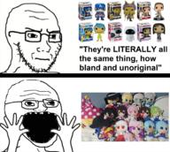 2b alice_margatroid anime arm captain_america cirno clownpiece concerned disney frown fujiwara_no_mokou fumo funko_pop glasses hakurei_reimu hand hands_up himekaidou_hatate hinanawi_tenshi izayoi_sakuya jp_(4chan) kirisame_marisa kochiya_sanae komeiji_satori marvel nier_automata open_mouth patchouli_knowledge place_japan shameimaru_aya soyjak star_wars stubble touhou toy variant:soyak video_game // 982x880 // 850.9KB