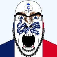 angry animal beard bird blue_eyes eagle facial_mark flag flag:iowa flag:israel forehead_mark glasses hair iowa israel looking_at_you open_mouth queen_of_spades soyjak spade star_of_david state stubble subvariant:cobson_front2 subvariant:spadeson template text thick_eyebrows united_states variant:cobson // 800x800 // 139.8KB