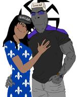 aryan ascence_(user) bleached brown_skin bvll couple dap_chhuon(user) female ironic_hat kolovrat meta:namefags muscular_male purple_glasses quebec shitskin slav subvariant:gapejak_female subvariant:terryjak tinted_glasses variant:cobson variant:gapejak wife // 707x884 // 281.6KB