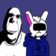autism bill_jensen blue_hoodie censored epicuck glasses jensencuck kenay_capcha_ayala kenny_cruvers kenny_the_rabbit_guy kenny_the_rabbit_studios kennycuck rabbit sad smile stubble subvariant:hornyson variant:cobson // 1000x1000 // 206.6KB