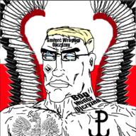 blond face_paint glasses hussar lightning muscles poland spark tattoo variant:chudjak wing // 802x801 // 452.0KB