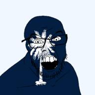 angry flag flag:south_carolina glasses hair looking_at_you mustache open_mouth plant south_carolina soyjak state stubble teeth transparent_background tree united_states variant:feraljak // 1500x1500 // 160.4KB