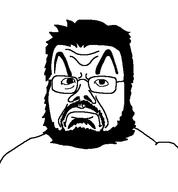 angry beard fat glasses newgrounds oneyplays soyjak spazkid template variant:corejak // 500x538 // 8.1KB