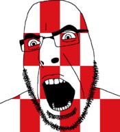 angry flag flag:north_brabant full_head glasses hair looking_to_the_right netherlands north_brabant open_mouth soyjak stubble teeth variant:cobson // 721x789 // 19.6KB