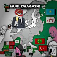 2soyjaks angry bloodshot_eyes christian_cross christianity crying europe flag:algeria flag:kazakhstan flag:morocco flag:pakistan glasses helmet islam looking_at_you looking_to_the_left open_mouth pink_skin shahada soyjak star_and_crescent stretched_mouth stubble text tiktok trollface variant:feraljak variant:soyak variant:wojak watermark // 1080x1080 // 1.1MB