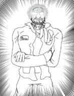 clothes doctor glasses glowing glowing_eyes glowing_glasses hair pose soyjak subvariant:dr_soystein variant:markiplier_soyjak white_hair // 613x800 // 215.3KB