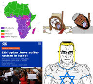 africa anadolu_agency anhero arab arm beard blood bloodshot_eyes blue_eyes brown_hair brown_skin christianity clothes cross crucifixion crying eyes_like_the_o-o-cean flag:israel glasses hair hand hanging hat islam israel jesus jewaryan judaism map muscular_male mustache open_mouth religion rope soyjak star_of_david stubble subvariant:muscular_chud suicide tongue trend:aryan variant:bernd variant:chudjak yellow_hair yellow_teeth // 3464x3101 // 1.4MB