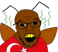 angry antenna cockroach country cross_eyed derp flag flag:turkiye glasses open_mouth roach soyjak stubble turk turkiye turkroach variant:feraljak // 1500x1354 // 102.5KB