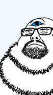 3_eyes bald closed_eyes closed_mouth fat glasses multiple_eyes neckbeard third_eye transparent_background variant:neckbeardjak // 324x576 // 15.4KB
