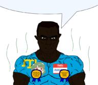 astrofene_(namefag) award crimea crimean_tatar flag:crimean_tatar kazami_yuuka name_tag speech_bubble speech_bubble_empty stinky subvariant:muscular_chud variant:chudjak // 1024x898 // 231.2KB