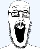 glasses open_mouth soyjak stubble template variant:beastjak // 878x1200 // 30.6KB