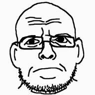 closed_mouth ear frown glasses soyjak stubble variant:unknown // 1200x1200 // 93.8KB