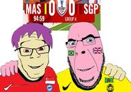 bald blue_eyes flag:bangladesh flag:brazil flag:singapore flag:united_kingdom football friendship glasses hand malaysia nike no_more_brother_wars pink_skin purple_hair red_eyes red_shirt singapore stubble variant:cobson variant:feraljak yellow_shirt yellow_skin // 1914x1332 // 446.7KB