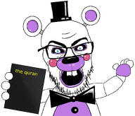aqua_teen_hunger_force arm bowtie clothes ear five_nights_at_freddy's five_nights_at_freddy's_night freddy_fazbear hair hand helpy holding_book holding_object islam open_mouth quran soyjak teeth text top_hat transparent_background variant:feraljak you_question_the_words_of_the_mighty_jimmy // 1752x1500 // 168.3KB