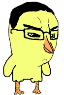 beak bird chick chicken glasses hair series:animaljaks transparent_background variant:chudjak wing // 680x1006 // 18.9KB