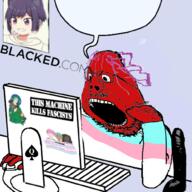 angry computer dildo distorted queen_of_spades red_skin seething tranny trend:slopjak variant:gapejak // 1000x1000 // 782.3KB