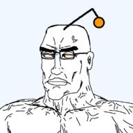bald balding buff glasses muscles muscular_male orange_eyes reddit strong subvariant:perceptive_chud variant:chudjak // 799x799 // 37.3KB