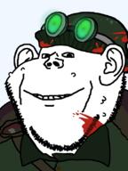 beanie blood closed_mouth clothes ear goggles hat smile soyjak space_station_13 stubble variant:impish_soyak_ears // 598x800 // 97.4KB